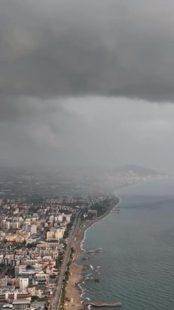 Türk Sahilinin Sihrini Dikey Videoyla Deneyimleyin Akdeniz Manzarasının Cazibesi Sizi — Stok video
