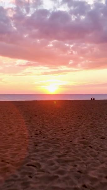 Erleben Sie Mit Diesem Vertikalen Video Einen Faszinierenden Sonnenuntergang Und — Stockvideo