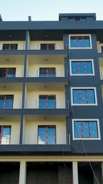 Sea Testigo Exquisita Construcción Casas Élite Alanya Turquía Frente Impresionante — Vídeos de Stock