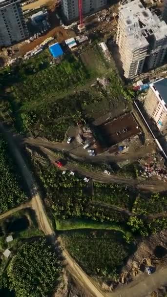 Découvrez Perspective Aérienne Impressionnante Des Maisons Construction Entourées Plantations Bananes — Video
