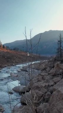 Deniz seviyesinin üzerinde akan bir nehri yakalayan bu dikey videoyla bir dağ inzivasının keyifli atmosferine dalın. Huzurlu atmosfer ve doğal güzellik huzurlu bir yaşam yaratsın.