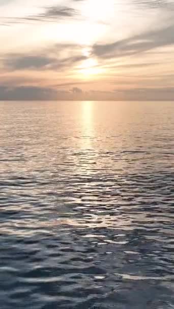 Enter Cosmic Realm Mesmerizing Ocean Sunset Experience Ethereal Color Gradient — Stock Video
