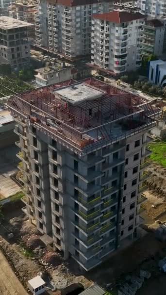 Erleben Sie Die Entstehung Eleganter Hochhaussiedlungen Mit Hochwertiger Infrastruktur Staunen — Stockvideo