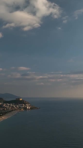 Experience Seaside Bliss Vertical Video Showcasing Breathtaking Oceanic Landscape Let — Stock Video