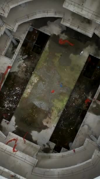 Entra Espeluznante Mundo Centro Comercial Abandonado Este Video Vertical Únase — Vídeo de stock