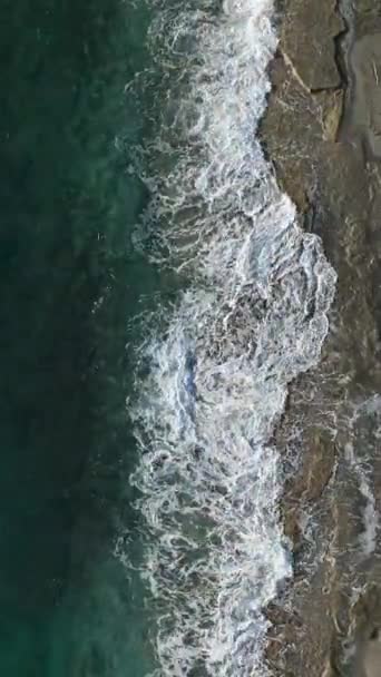 Ervaar Majestueuze Schoonheid Van Een Zee Achtergrond Deze Verticale Video — Stockvideo