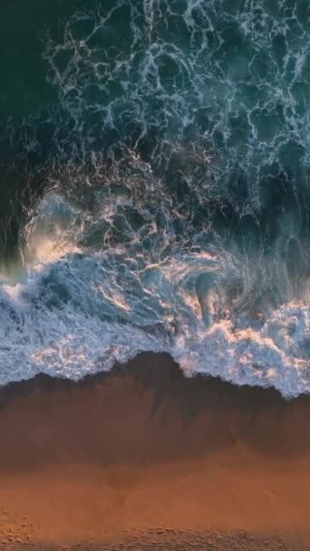 Testemunhe Encantadora Textura Mar Movimento Lento Hipnotizante Uma Adição Ideal — Vídeo de Stock