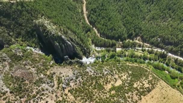 Objevte Úžasnou Krásu Epického Vodopádu Který Nachází Oblasti Antalya Jižním — Stock video