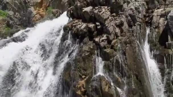 Восхищение Захватывающей Воздушной Перспективой Очаровательного Водопада Анталии Турция — стоковое видео