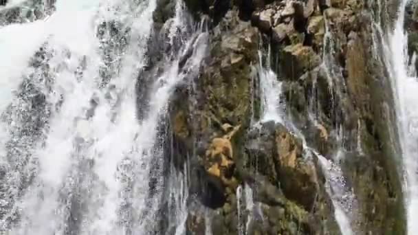 Descubra Oásis Tranquilo Perto Cachoeira Popular Pois Drone Oferece Uma — Vídeo de Stock