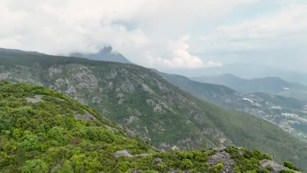 無人機がトルコの神秘的な森への空中探検に着手し 隠された宝石を発表し 彼らの魅惑的な美しさを垣間見ることができるので 謎の旅に出る — ストック動画
