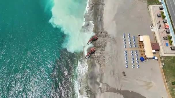 Intraprendi Emozionante Indagine Aerea Mentre Drone Cattura Onde Del Cambiamento — Video Stock