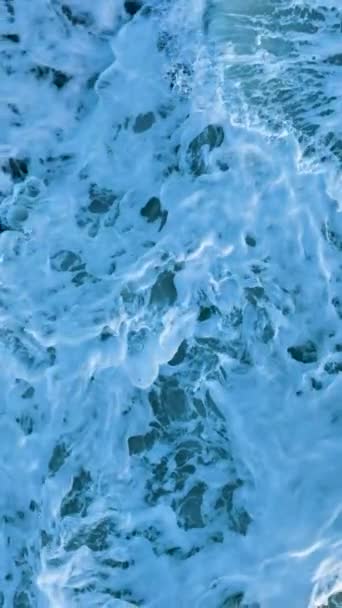 Ponořte Fascinující Krásy Zpomalené Mořské Bouře Dechberoucími Leteckými Vyhlídkami — Stock video