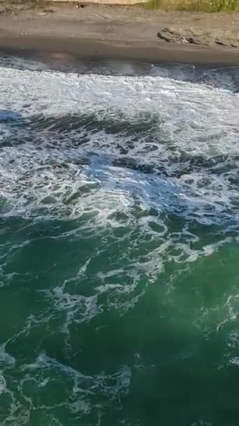 Experimente Beleza Cinematográfica Uma Tempestade Mar Câmera Lenta Qualidade Vídeo — Vídeo de Stock