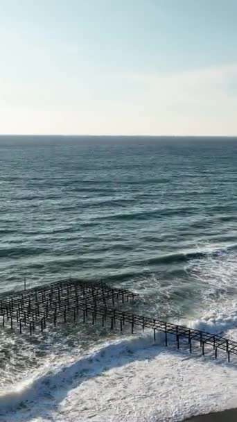 Erleben Sie Die Atemberaubende Kraft Eines Azurblauen Meeressturms Aus Einer — Stockvideo