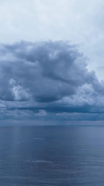 Získejte Pohled Ptačí Perspektivy Úchvatný Oblačný Západ Slunce Nad Středozemním — Stock video