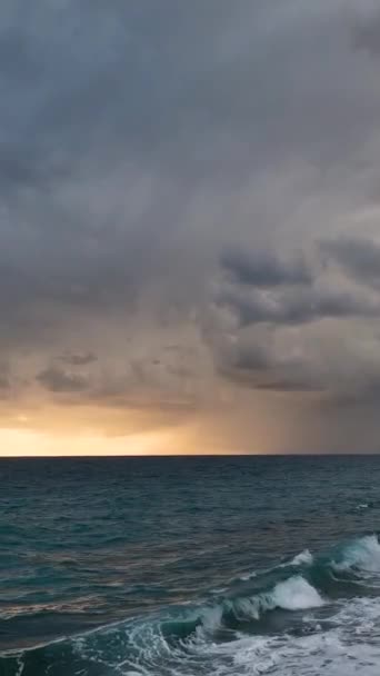 Marvel Splendor Coastal Sunset You Witness Aerial View Most Beautiful — Stock Video
