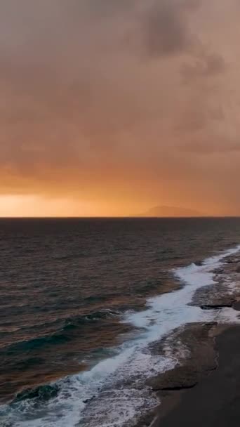Dopřejte Klidnou Pobřežní Krásu Jak Jste Svědky Leteckého Pohledu Nejúžasnější — Stock video