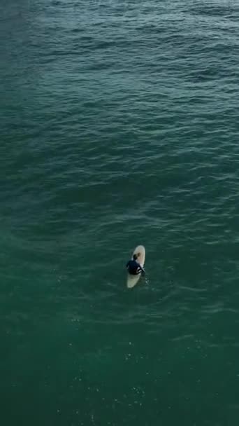 Türkiye Nin Alanya Kentinde Sörfçülerin Akdeniz Dalgalarında Süzülürken Muhteşem Sahil — Stok video