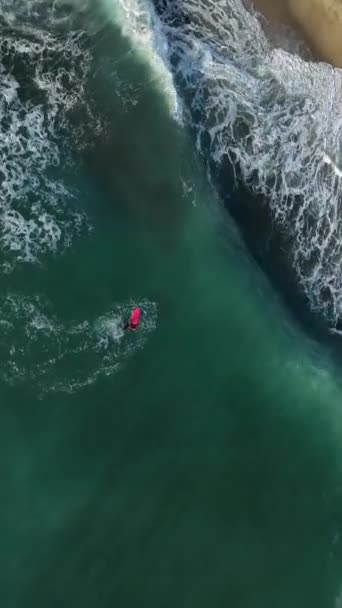 Türkiye Nin Alanya Kentindeki Sörfçülerin Hava Manzarasına Tanıklık Ederken Gökyüzü — Stok video