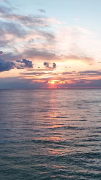 Witness Dynamic Textures Sea Wave Evolve Transform Backdrop Sunset Sky — Stock Video