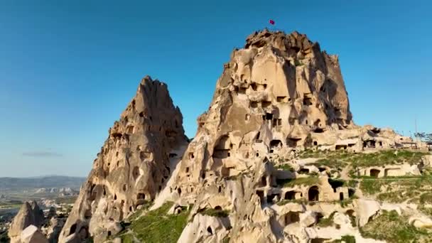 Paisagem Incrível Capadócia Destino Turístico Popular Turquia — Vídeo de Stock