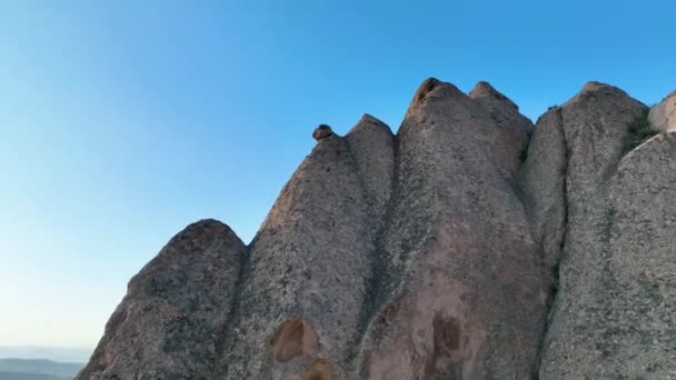 Erstaunliche Landschaft Kappadokien Ist Ein Beliebtes Touristenziel Der Türkei — Stockvideo
