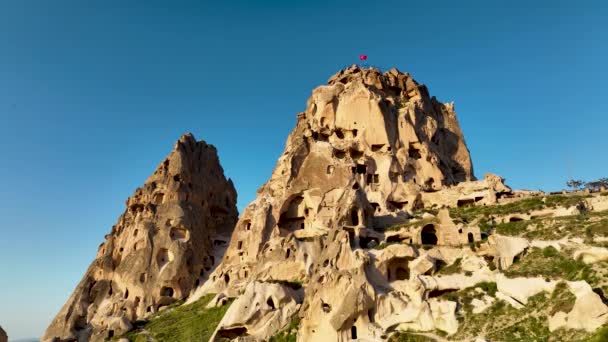 Nanılmaz Bir Manzara Kapadokya Türkiye Nin Popüler Bir Turizm Beldesi — Stok video