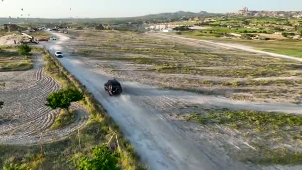 Turquie Drone Survolant Des Formations Rocheuses Étonnantes Paysage Fabuleux — Video