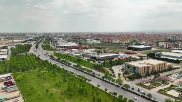Letecký Pohled Město Konya Vzdušným Zázemím Dronu — Stock video
