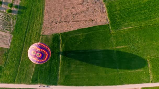 Flygfoto Hot Air Baloons Den Berömda Staden Kappadokien Turkiet — Stockvideo