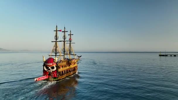 Туризм Аланья Піратська Затока — стокове відео