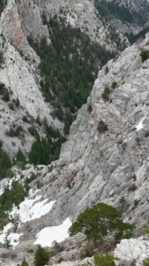 Bu dikey videoda akan bir nehir ve büyüleyici şelalelerle bir kış manzarasının sinematik cazibesine şahit olurken, Türk dağlarının büyüleyici güzelliklerine doğru kaçın..