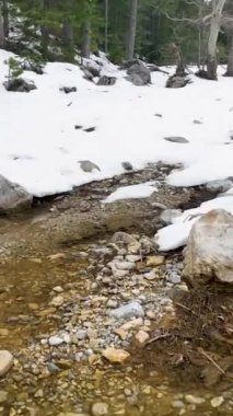 Bu dikey videoda büyüleyici Türk kış harikalar diyarını keşfedin, nefes kesici dağ manzarası, kıvrılan bir nehir ve sinematik şelaleler ile.