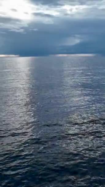 Experience Charismatic Allure Mediterranean Coastline Moody Weather Showcasing Cinematic Sea — Stock Video