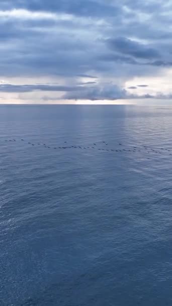 Gain Insightful Views Cloudy Mediterranean Coastline Its Cinematic Sea Textures — Stock Video