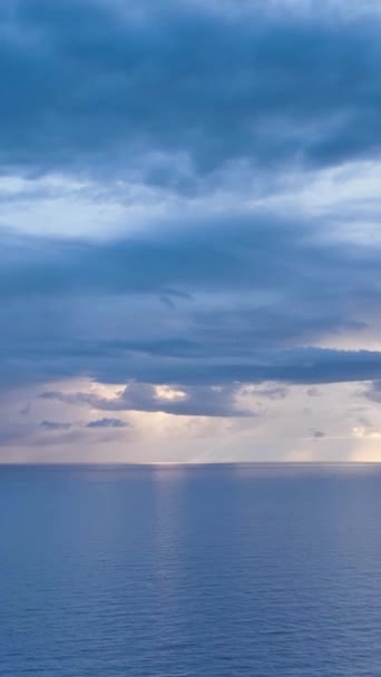Capture Stormy Coastal Warning You Witness Breathtaking Mediterranean Coastline Cityscape — Stock Video