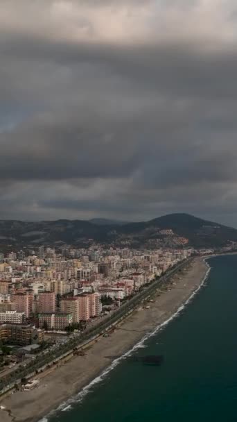 Prozkoumejte Snové Scenérie Pobřeží Jak Vychutnat Letecký Pohled Zasněnou Pláž — Stock video