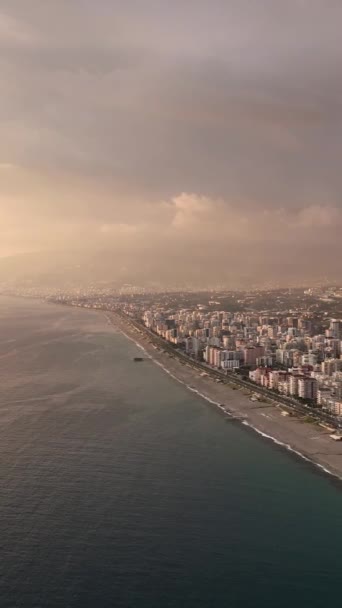 Bucurați Frumusețea Radiantă Unui Apus Soare Mare Timp Scaldă Coasta — Videoclip de stoc