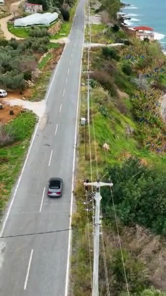 Mergulhe Beleza Histórica Alanya Enquanto Drone Captura Vista Aérea Dos — Vídeo de Stock