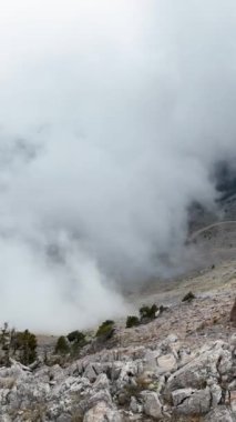 Bulutların görkemli uyumuna hayret. Karla kaplı dağ zirveleri, havadan bakıldığında büyüleyici bir görsel senfoni sunar..