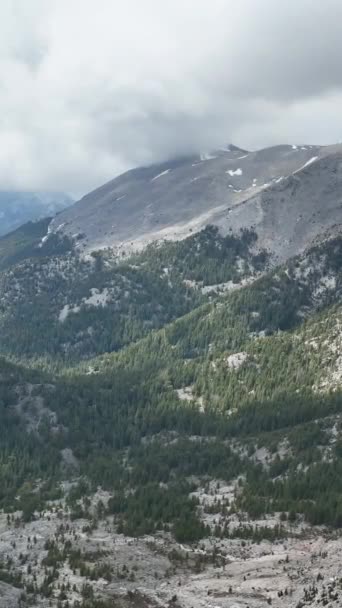 Descubra Maravilla Del Paisaje Épico Montaña Con Picos Nevados Través — Vídeo de stock
