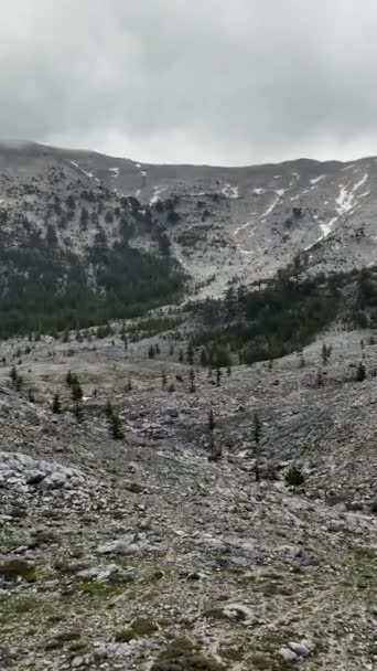Ανακαλύψτε Μαγευτική Ομορφιά Μιας Ορεινής Κοιλάδας Μέσα Από Μια Εναέρια — Αρχείο Βίντεο