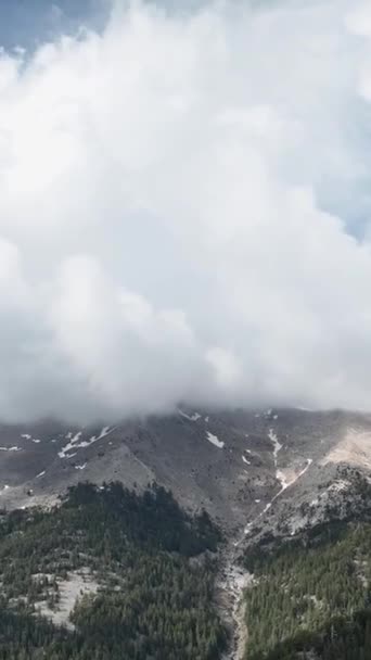 Parti Affascinante Viaggio Aereo Attraverso Grazia Della Natura Mentre Nuvole — Video Stock
