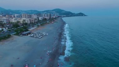 Yukarıdan hareketli bir köpek parkına bakın. Köpekler koşuyor, oynuyor ve dışarıda eğleniyor..