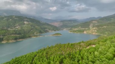 Peri masalı nehrinin yemyeşil bir ormanda akışını izleyin. Güzel ve huzurlu..