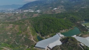 Ormanın ve gölün huzurlu hava manzarasını izleyin, doğal manzarayı yakalayın ve bölgeyi keşfedin..