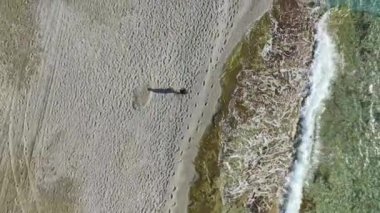 Sahil boyunca huzurlu bir yolculukta sessiz gezginlere katılın. Siyah elbisesi 4K 'da yakalanan gizemi de ekliyor..