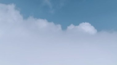 Bulutlar, yüksek dağlardaki gizemli bir ormanın üzerinde süzülüp huzurlu bir manzara yaratıyor..