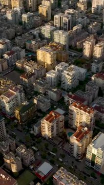 Sahil şeridinde havuzları olan zarif villalar..